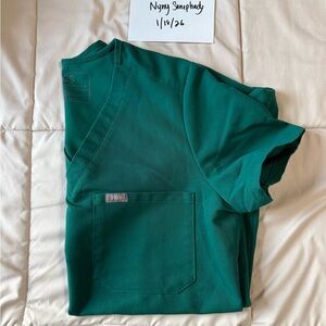 FIGS Hunter Green Scrub Top